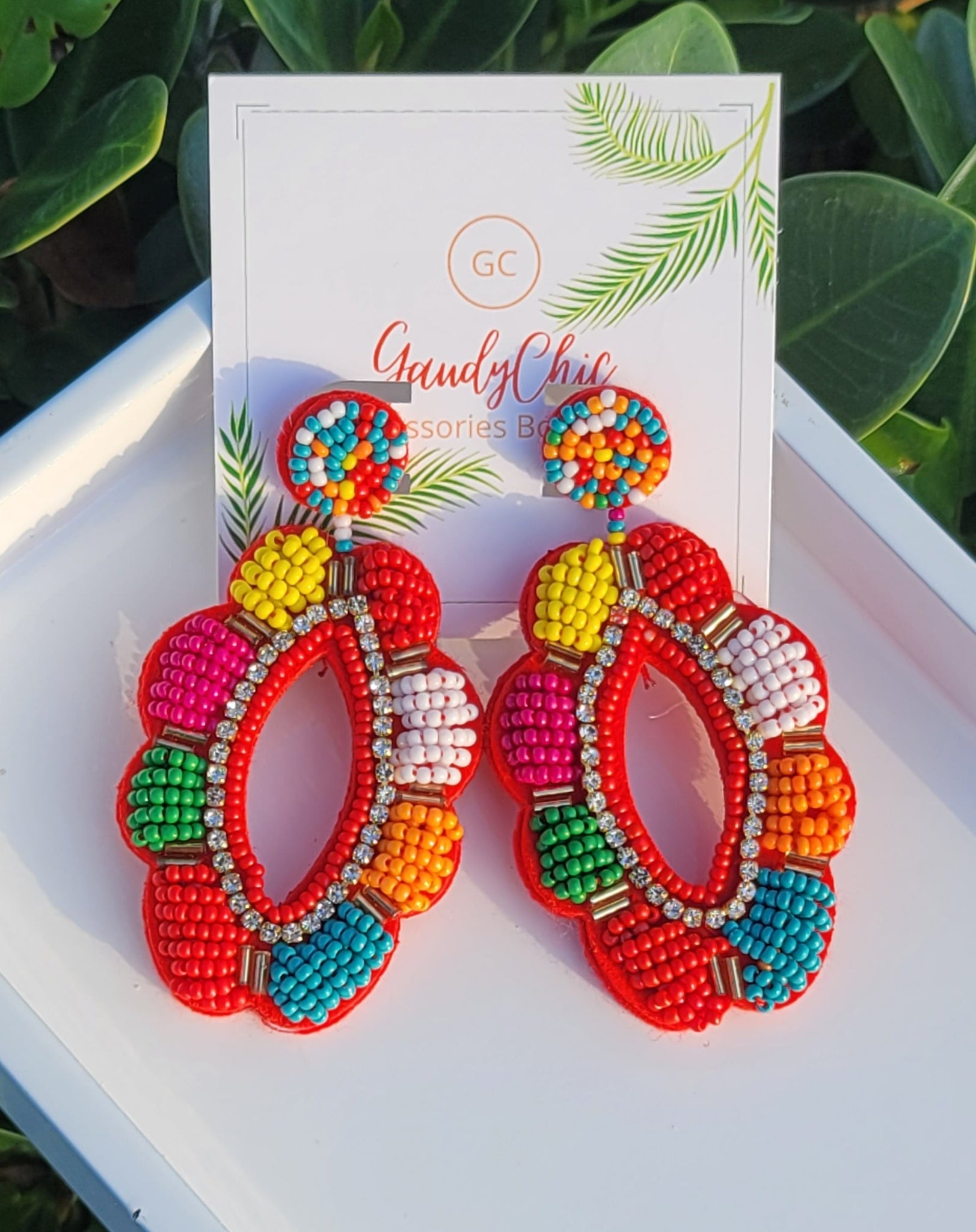 Bohemian hot sale beaded earrings